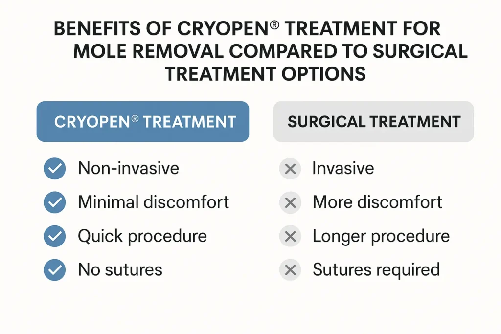 Benefits of facial mole removal Morden - call our team today to book a consultation