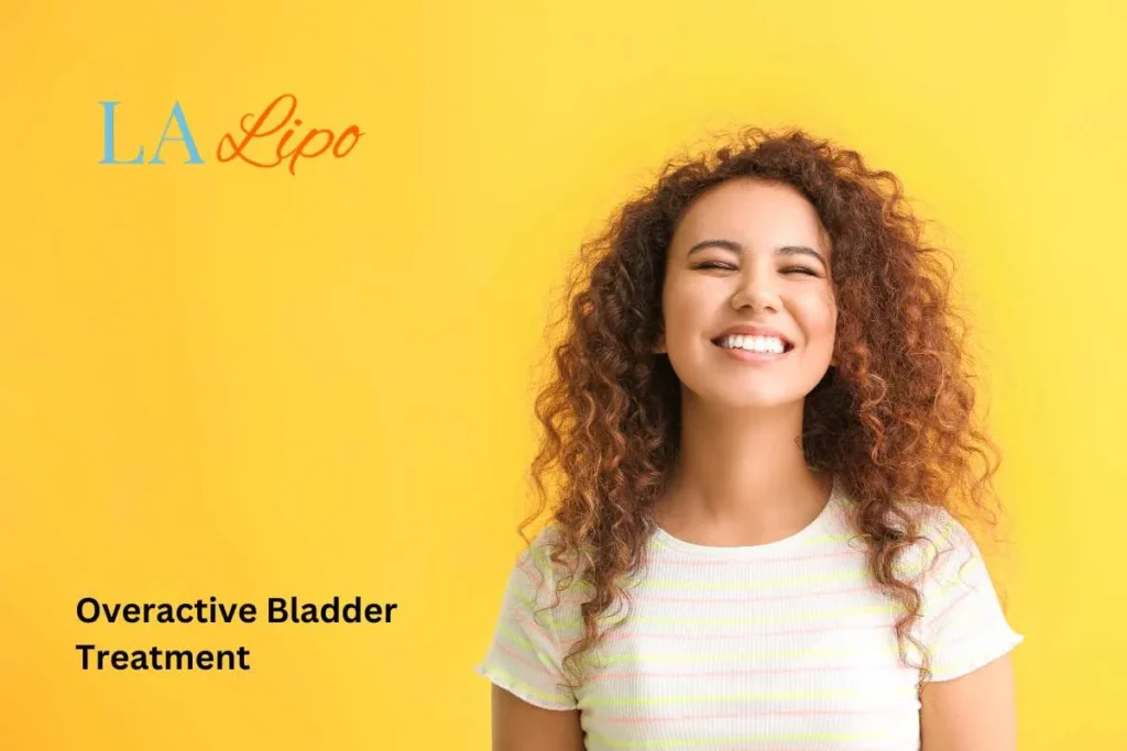 woman smiling about overactive bladder treatment Morden solutions