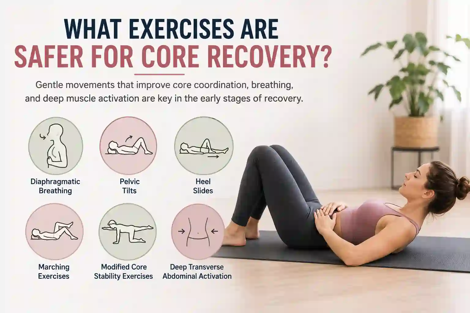 Which exercises may help diastasis recti Morden?